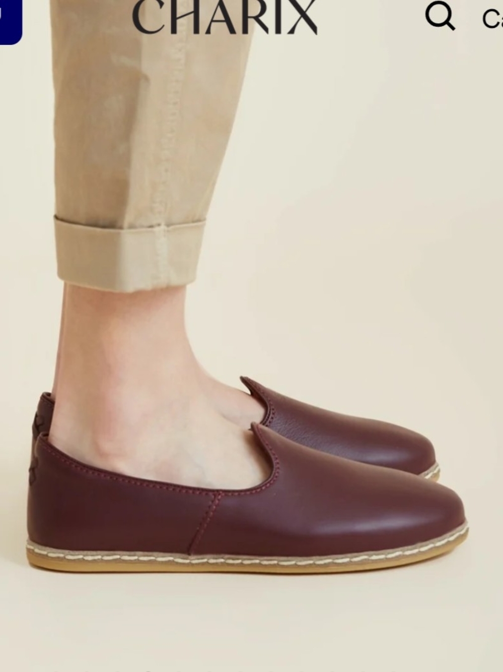 Charix Leather Artisan Loafer Slip On Flats Shoes 40.5 9.5 Bordeaux Comfort READ